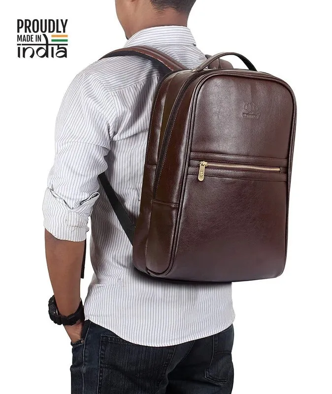 THE CLOWNFISH Gladiator Laptop Backpack - Stylish, Water-resistant, Comfortable | Adjustable Straps | 21 Litres | Chocolate