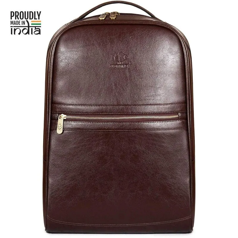 THE CLOWNFISH Gladiator Laptop Backpack - Stylish, Water-resistant, Comfortable | Adjustable Straps | 21 Litres | Chocolate