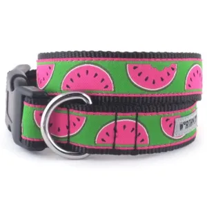 The Worthy Dog Watermelon Green Dog Collar