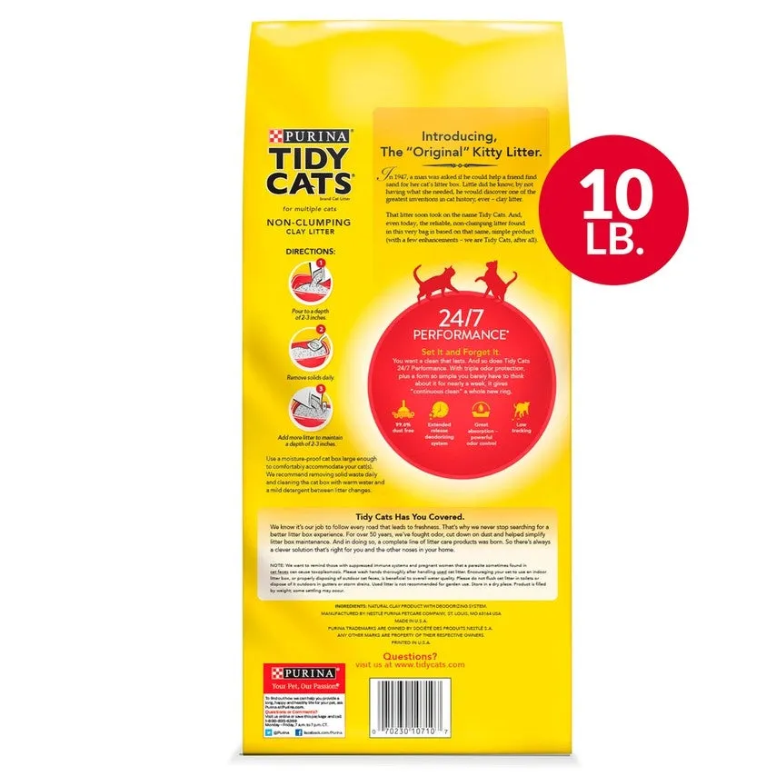 Tidy Cats Non Clumping 24/7 Performance Multi Cat Clay Litter 20 Lbs.