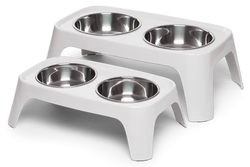 Totally Pooched Elevated Dog Feeder, 3 Cups Per Bowl, 6" High