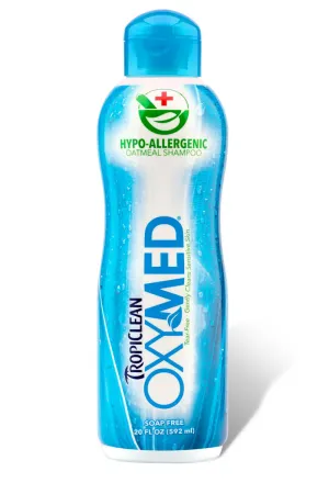 TropiClean OxyMed Hypo-Allergenic Oatmeal Calming Pet Shampoo for Dogs and Cats