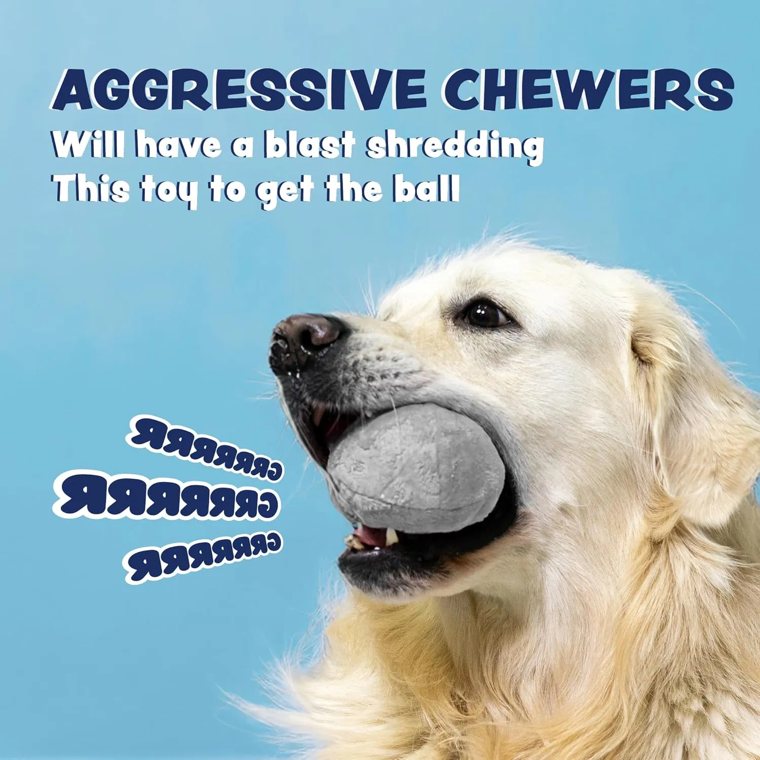 ZENPOKI 3-in-1 Dog Toys - Squeaky interactive - Medium, Large & Small Breeds, Puppy Teething - Grey